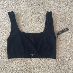 SET ACTIVE Box Cut Bra Size L NWT